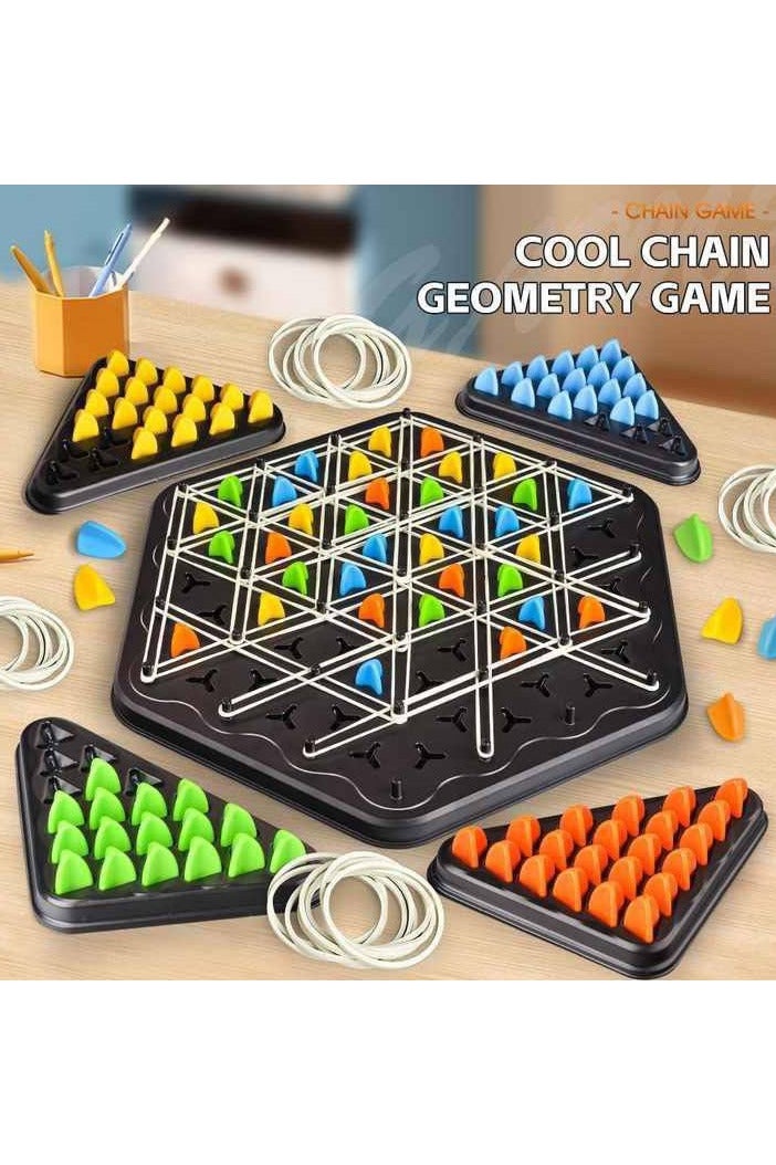 Triangle game with rubber bands, triangle chess game, triangle board games, triangle game, triangle game, triangle chess game for 2 to 4 people