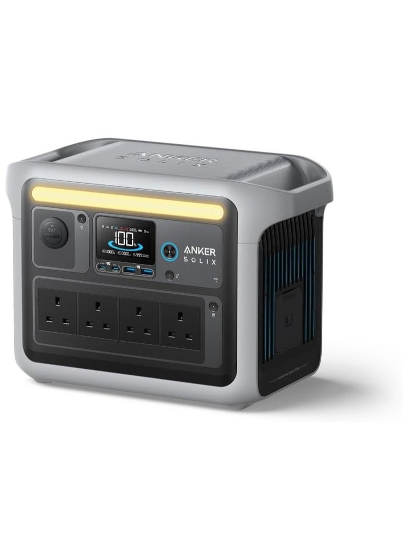 Anker - SOLIX C1000 Portable Power Station, 1800W Solar Generator, Full Charge in 58 Min with Ultra Fast Charge Mode, LiFePO4 Power Station for Outdoor Camping and Home Backup (Optional Solar Panel) - Image 1