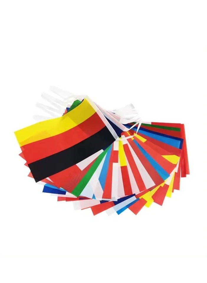 Generic 2024 Euro Cup Flags Bunting Flags Football Flag, 21*14 X 24 Countries - 8 meters long string - European Cup Soccer String Pennant, Banner, Garden & Bar Decor, Football Celebration Euro 2024  - Image 1