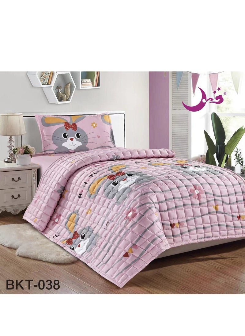 Moon - Compressed bed comforter set consisting of 3 pieces, children's drawings - Image 1