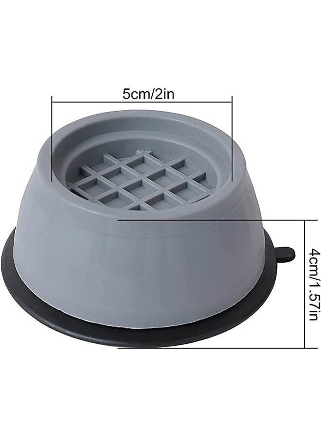 NIBEMINENT Pack of 8 Washing Machine Feet Vibration Damper Grey 5 X 4cm - Image 2