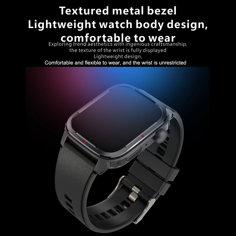 Q25 Smart Sports Watch 1.7'' TFT Full-Touch Screen BT Call Body Temperature/Heart Rate/Sleep/Blood Pressure Monitor Multiple Sports Mode Message/Call Reminder   Compatible with Android iOS - Image 3