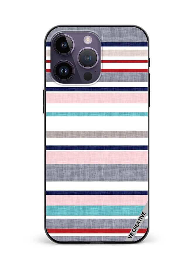 Protective Case Cover For Apple iPhone 16 Pro Max Strips Design Multicolour