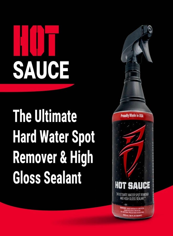 مزيل بقع الماء العسر الممتاز من Boat Bling Hot Sauce مع مواد مانعة للتسرب من الشمع عالي اللمعان، 32 أونصة. - Image 3