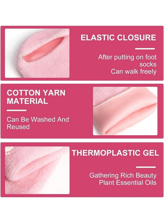 KITSSENTIAL ® Moisturizing Gloves And Socks, Gel Spa Moisturizing Therapy, Soften Repairing Dry Cracked, Hands Feet Skin Care, Effective In Repair Dry And Chapped Hands And Feet (Multicolor) (1 Pair) - Image 4