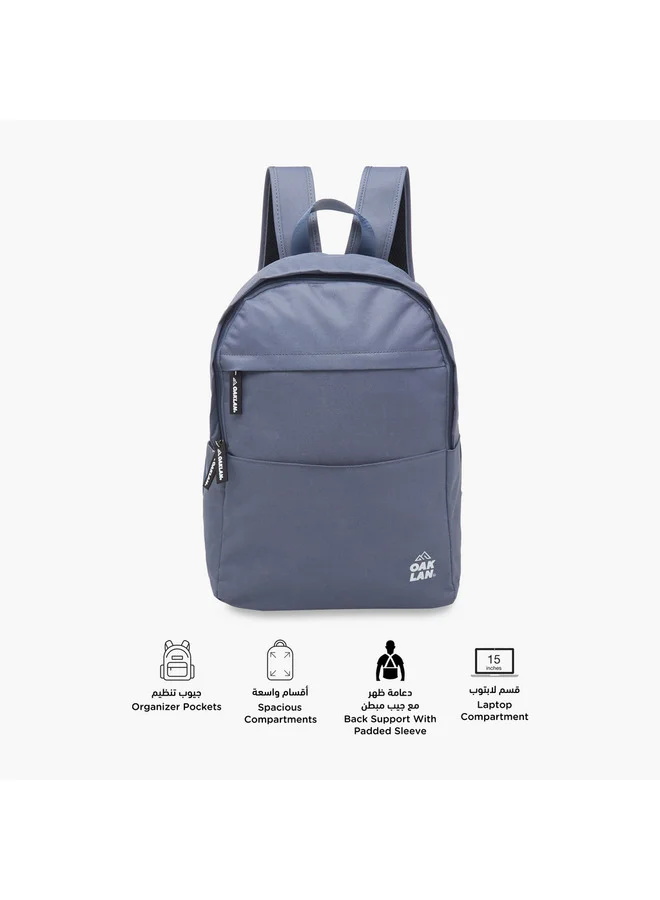 Oaklan by Shoexpress Logo Print School Backpack with Adjustable Straps - 30x16x42 cm
