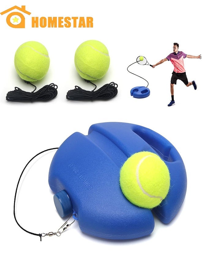 HOMESTAR 3 Pcs Tennis Rebound Ball with String, Solo Training Kit, Portable Practice Rebounder Equipment with Long Elastic Rope, for Adults, Kids, Beginners - Image 1