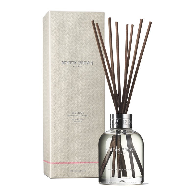 MOLTON BROWN Delicious Rhubarb & Rose Aroma Reeds 150ml - Image 1