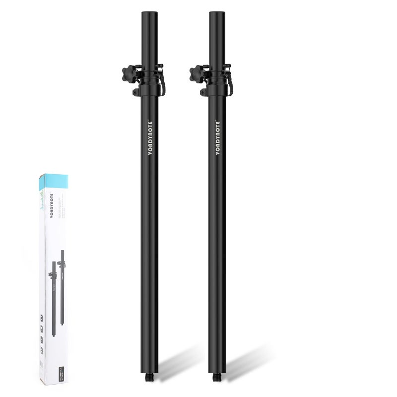 Vondynote Set of 2 Speaker Pole for Subwoofer Height Adjustable Fits M20 Threaded Mount and 35mm Mount Speaker Extender - Image 1