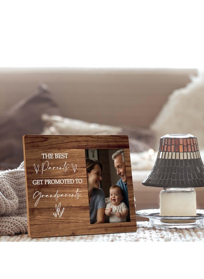 SSQBZU First Time Grandparents Gifts, The Best Parents Get Promoted to Grandparents, Grandchild Photo Frame, 4x6 Picture Frame, Wall Mount & Table Top, grandparents picture frame with baby. (033 - Image 3