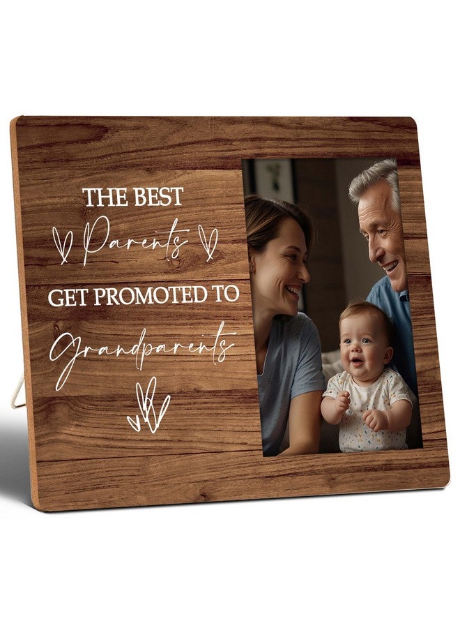 SSQBZU First Time Grandparents Gifts, The Best Parents Get Promoted to Grandparents, Grandchild Photo Frame, 4x6 Picture Frame, Wall Mount & Table Top, grandparents picture frame with baby. (033 - Image 1
