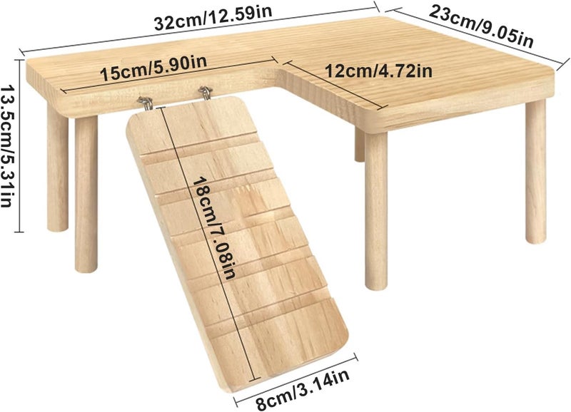 Hamster House Climbing Ladder | Wooden Small Pet Stairs, Suspension Toy | Durable Natural Wood Build, Easy Install, Exercise Activity Play | Hamsters Gerbils Mice Small Pets Indoor Outdoor - Image 5