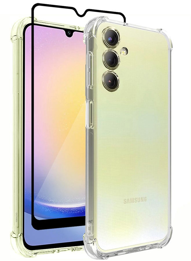 CATANES عبوتان لهاتف Samsung Galaxy A25 5G Gorilla Case وواقي شاشة ممتص للصدمات، غطاء حماية مرن من مطاط TPU الشفاف للهاتف الخلوي، غطاء حماية شفاف مناسب - Image 2