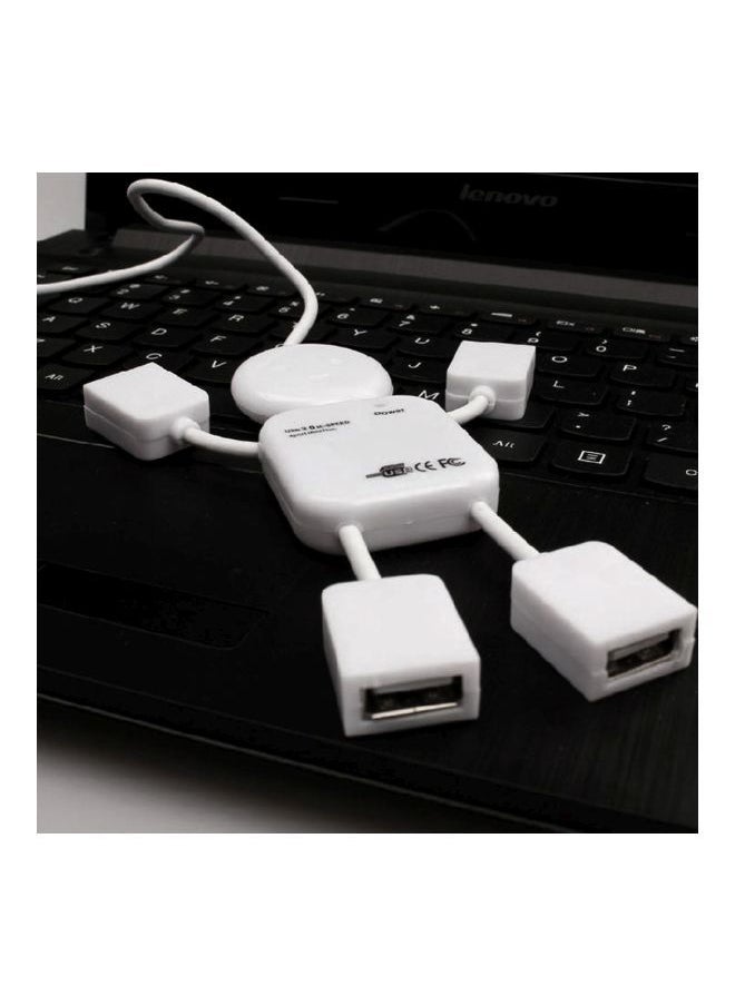 نيبمينينت - موزع USB بتصميم شبيه بالإنسان بعدد 4 منافذ أبيض - Image 1