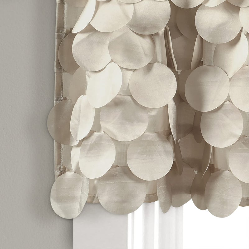 Lush Decor Gigi Window Curtain Valance  14"" Long x 70"" Wide  Wheat - Image 4