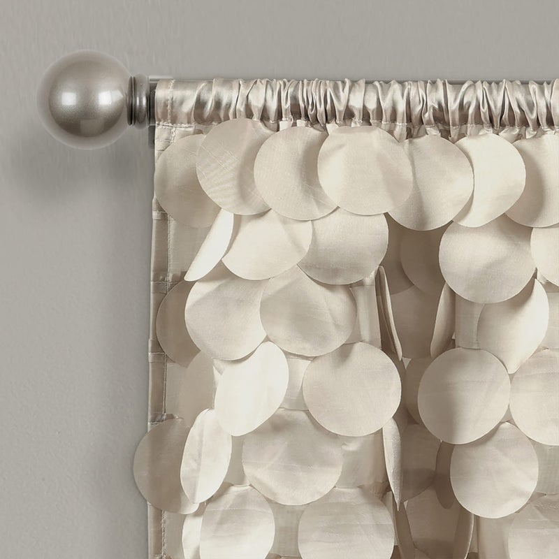 Lush Decor Gigi Window Curtain Valance  14"" Long x 70"" Wide  Wheat - Image 5