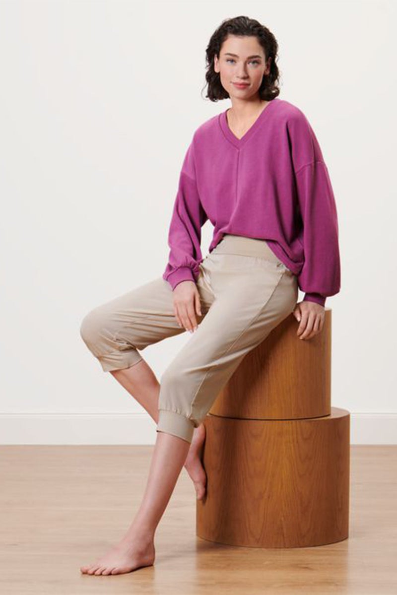 Tchibo Women Sportswear Fit Yoga Trouser, Beige - Image 1