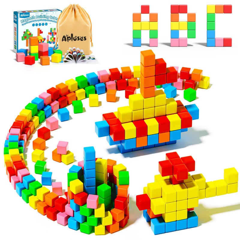Apluses 42PCS Magnetic Blocks Gifts for 3 4 5 6 Year Old Magnet Building Blocks for Toddlers Girls Boys Sensory Montessori Autism Magnetic Toys for Kids Ages 35 48 - Image 4