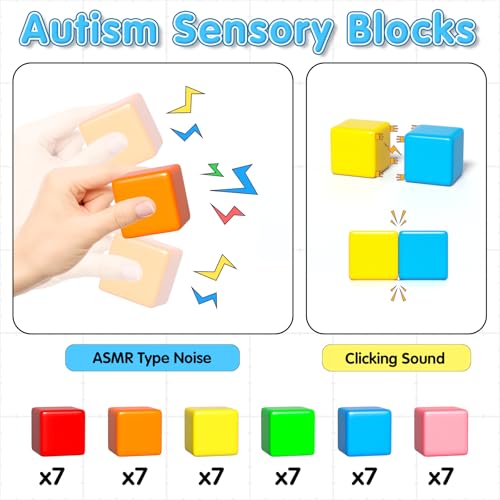 Apluses 42PCS Magnetic Blocks Gifts for 3 4 5 6 Year Old Magnet Building Blocks for Toddlers Girls Boys Sensory Montessori Autism Magnetic Toys for Kids Ages 35 48 - Image 5