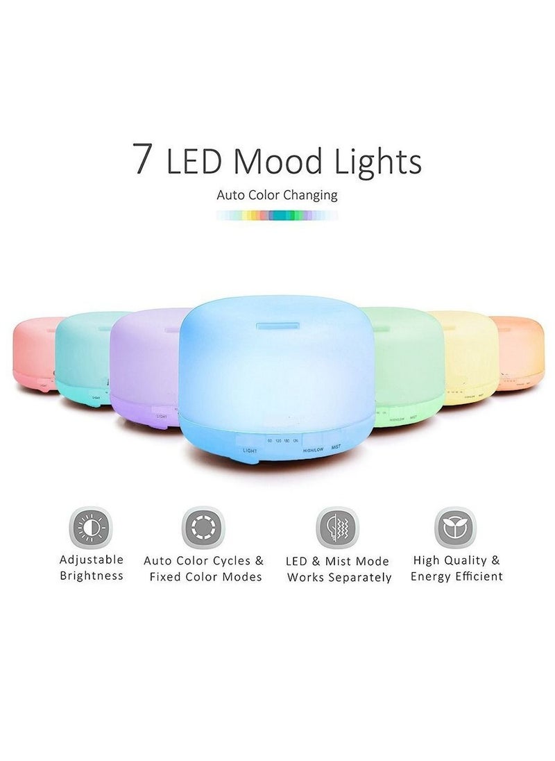 Generic - 500ml Aroma Diffuser Aromatherapy Machine Ultrasonic Humidifier 7 Colors LED Light Night Lamp Air Purifier - Image 1