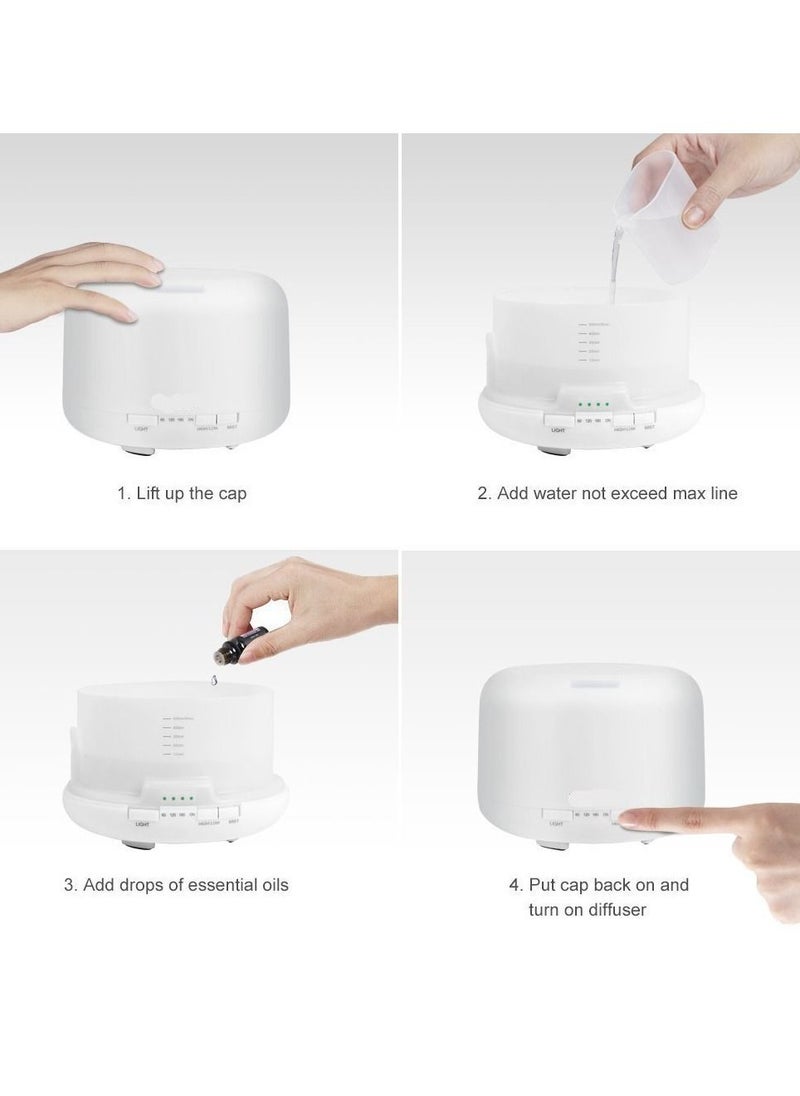 Generic - 500ml Aroma Diffuser Aromatherapy Machine Ultrasonic Humidifier 7 Colors LED Light Night Lamp Air Purifier - Image 1