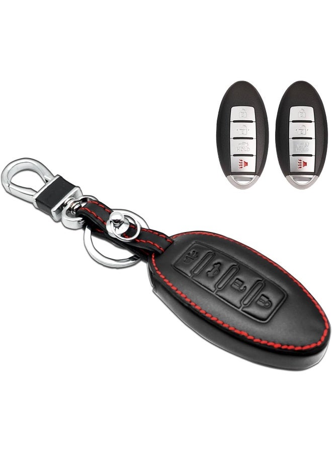 MECHCOS Leather Keyless Entry Remote Control Smart Key Case Cover - Image 1