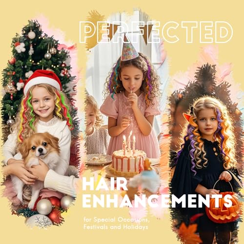 Dreamlover Colored Hair Extensions for Kids, Crazy Hair Day Accessories for Girls, 24 Pieces - Image 5