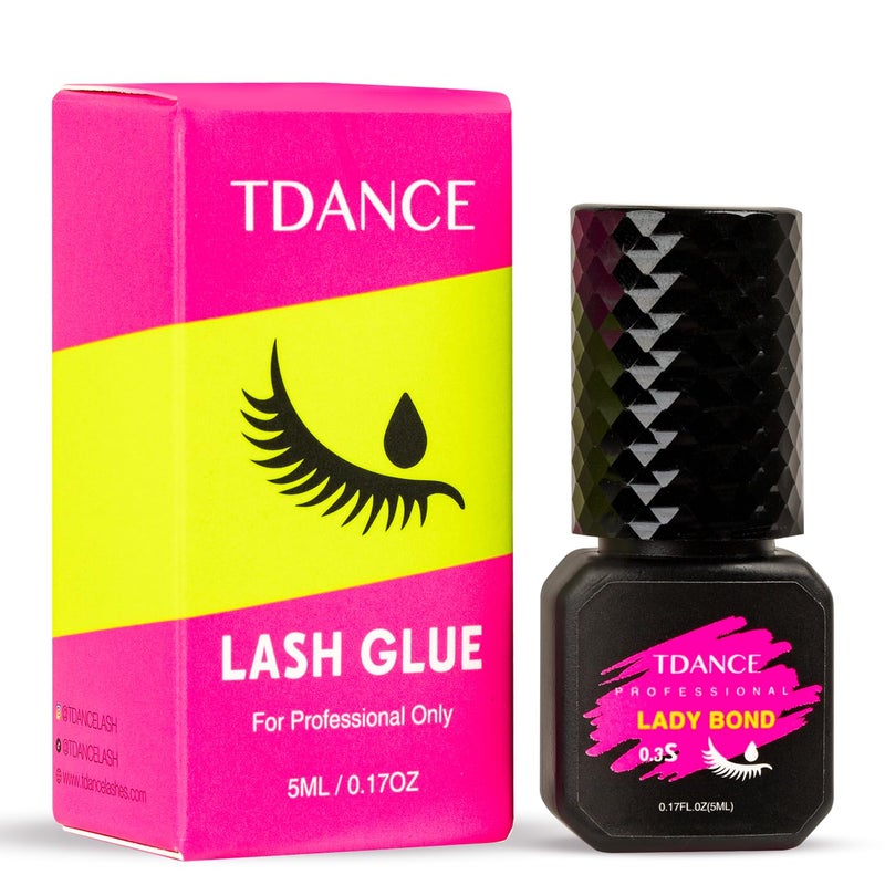 TDance غراء تمديد الرموش TDANCE / لاصق تمديد الرموش / جفاف 0.3 ثانية / احتفاظ - 7 أسابيع / غراء تمديد الرموش للاستخدام المهني فقط (0.17 أونصة سائلة / 5 مل) - Image 1