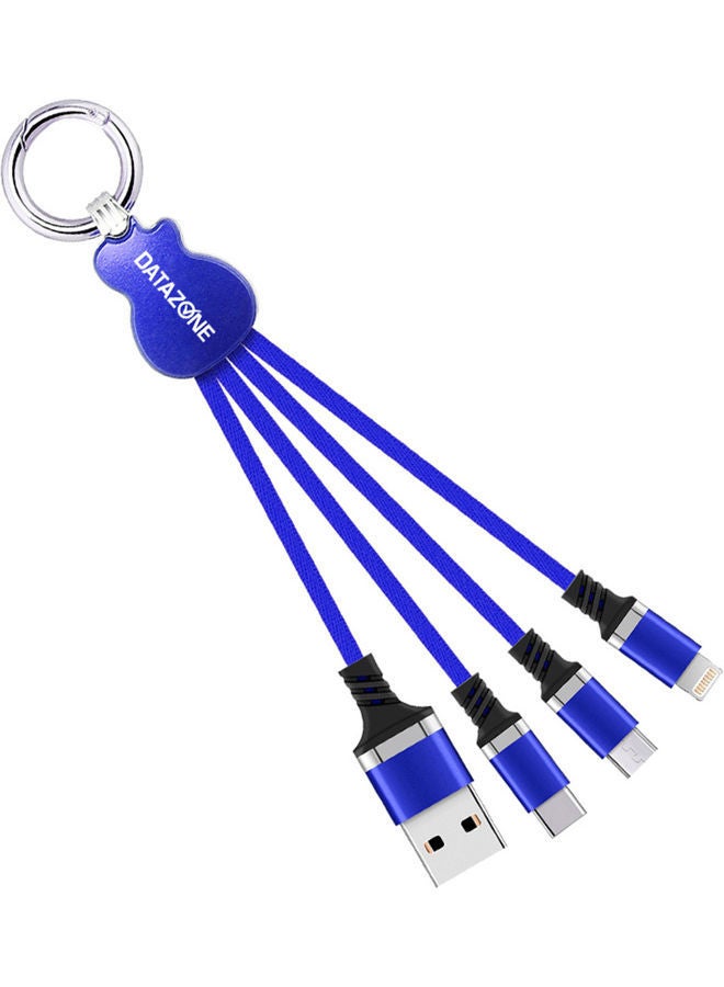 NIBEMINENT 4 In 1 Data Sync And Charging Cable Blue - Image 1