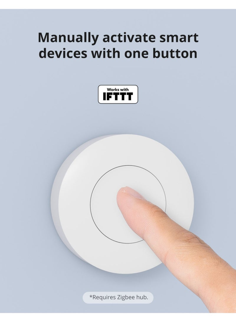 SNZB-01P Zigbee Wireless Smart Switch, Customizable Smart Button for Smart Home with 3 Actions (Single/Double/Long Press), Works with e WeLink & Zigbee Hub, Alexa, Google Home - Image 2