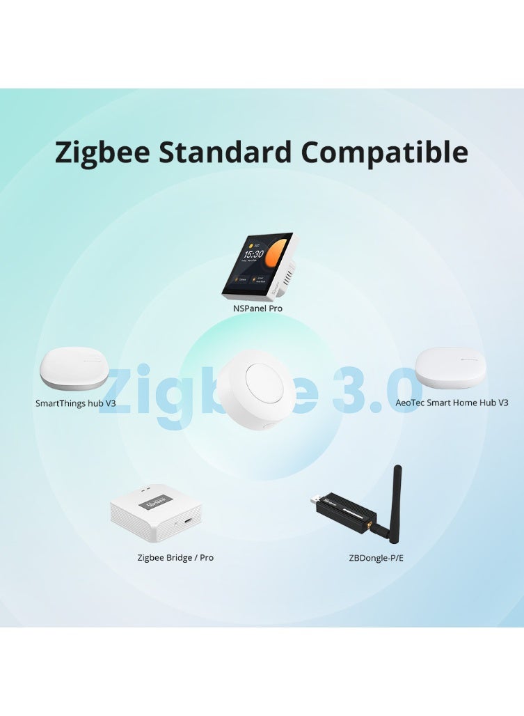 SNZB-01P Zigbee Wireless Smart Switch, Customizable Smart Button for Smart Home with 3 Actions (Single/Double/Long Press), Works with e WeLink & Zigbee Hub, Alexa, Google Home - Image 5