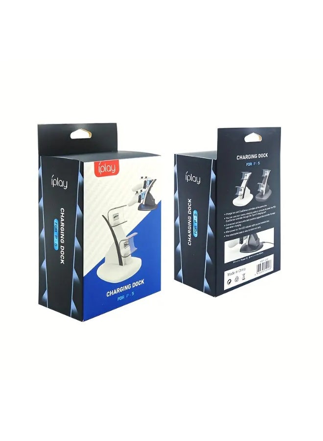 iplay Ps5 Charging Station,Fast Ps5 Controller Charger For Playstation 5 Dualsense Controller, Upgrade Ps5 Charging Dock , Ps5 Charger For Dual Ps5 Controller With Blue LED Indicator, Usb - Image 4