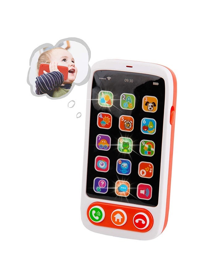 HUANGER First Learning Kids Mobile Smartphone With Multiple Sound Effects Educational Toy 14.4x4.9x22.6cm - Image 3