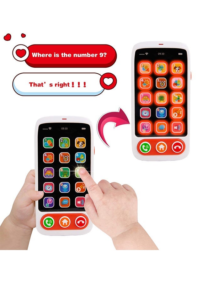 HUANGER First Learning Kids Mobile Smartphone With Multiple Sound Effects Educational Toy 14.4x4.9x22.6cm - Image 4
