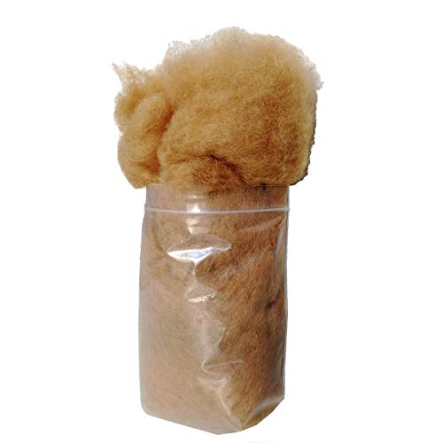 iMongol Super Clean Fine Camel Wool Fiber Filler Cloud for Stuffing, Needle Felting, Spinning,Blending and Dryer Balls, Carded,Un-Dyed,Natural Brown, 19 Micron (4oz) - Image 1