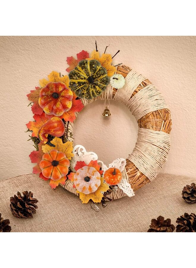 50pcs Fall Pumpkins Decor Set, Mini Artificial Gourd Fall Leaves Acorns Decorations for Home, Fall Centerpieces for Tables, Thanksgiving Vase Filler, Harvest Farmhouse Table Tiered Tray - Image 4