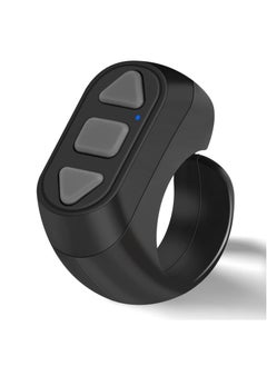 Captaintech Remote Control for TikTok, Kindle App Page Turner, Bluetooth Camera Video Recording, Tik Tok Scrolling Ring for Sending on iPhone, iPad, iOS, Android Camera Remote Shutter Selfie Button, Black.  - Image 1