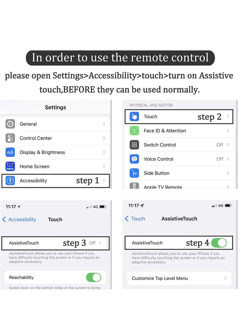 Captaintech - Remote Control for TikTok, Kindle App Page Turner, Bluetooth Camera Video Recording, Tik Tok Scrolling Ring for Sending on iPhone, iPad, iOS, Android Camera Remote Shutter Selfie Button, Black. - Image 1