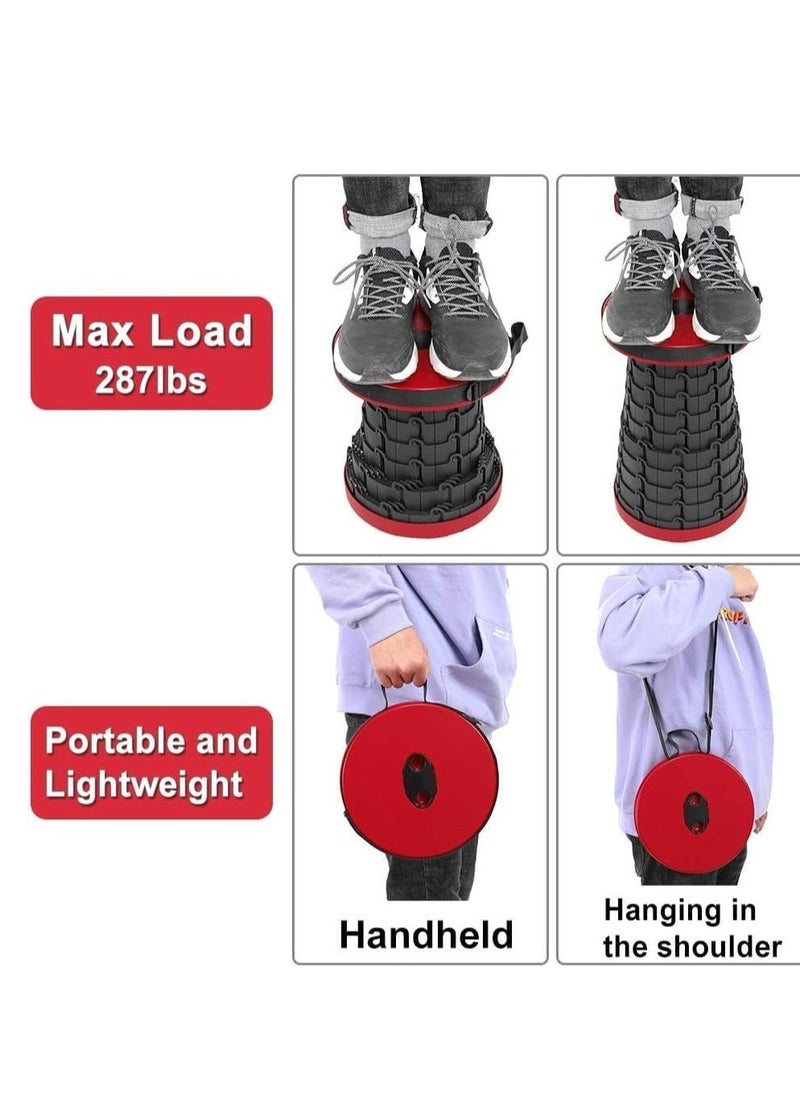ELTRAZONE Retractable Folding Stools Portable Plastic Stool Travel Seat Telescopic Plastic Stool Shrinkable Camping Fishing Garden Folding Chair Heavy Duty  - Image 3