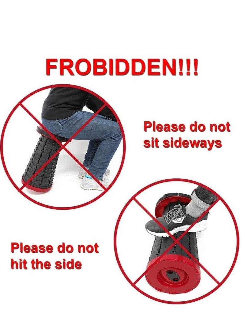 ELTRAZONE Retractable Folding Stools Portable Plastic Stool Travel Seat Telescopic Plastic Stool Shrinkable Camping Fishing Garden Folding Chair Heavy Duty  - Image 4
