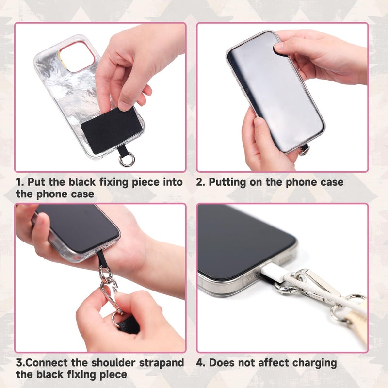 FUVLIFE Phone Lanyard Crossbody Wrist Strap, Adjustable Clip and Go Strap for Phone with Wallet Crossbody, Phone Strap with Zippered Pouch, Universal Hands-Free for All Cell Phone - Image 5
