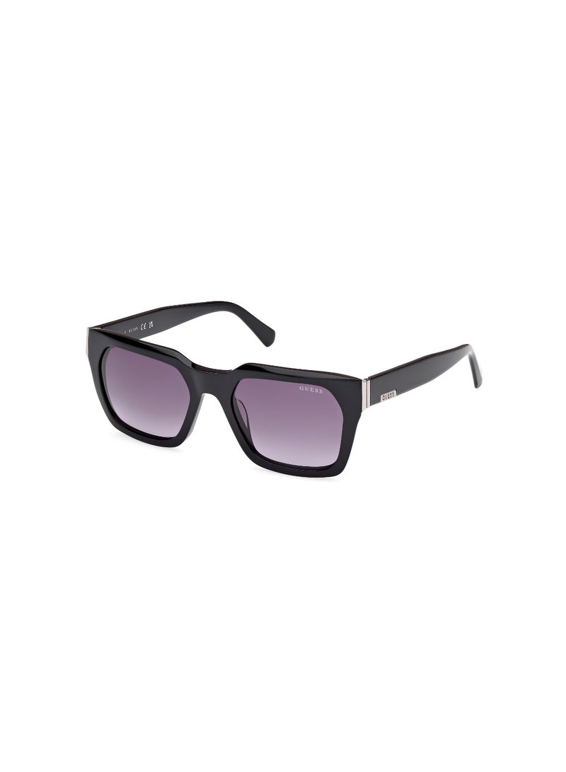 GUESS FULL RIM MALE SQUARE BLACK ACETATE SUNGLASSES - Image 1