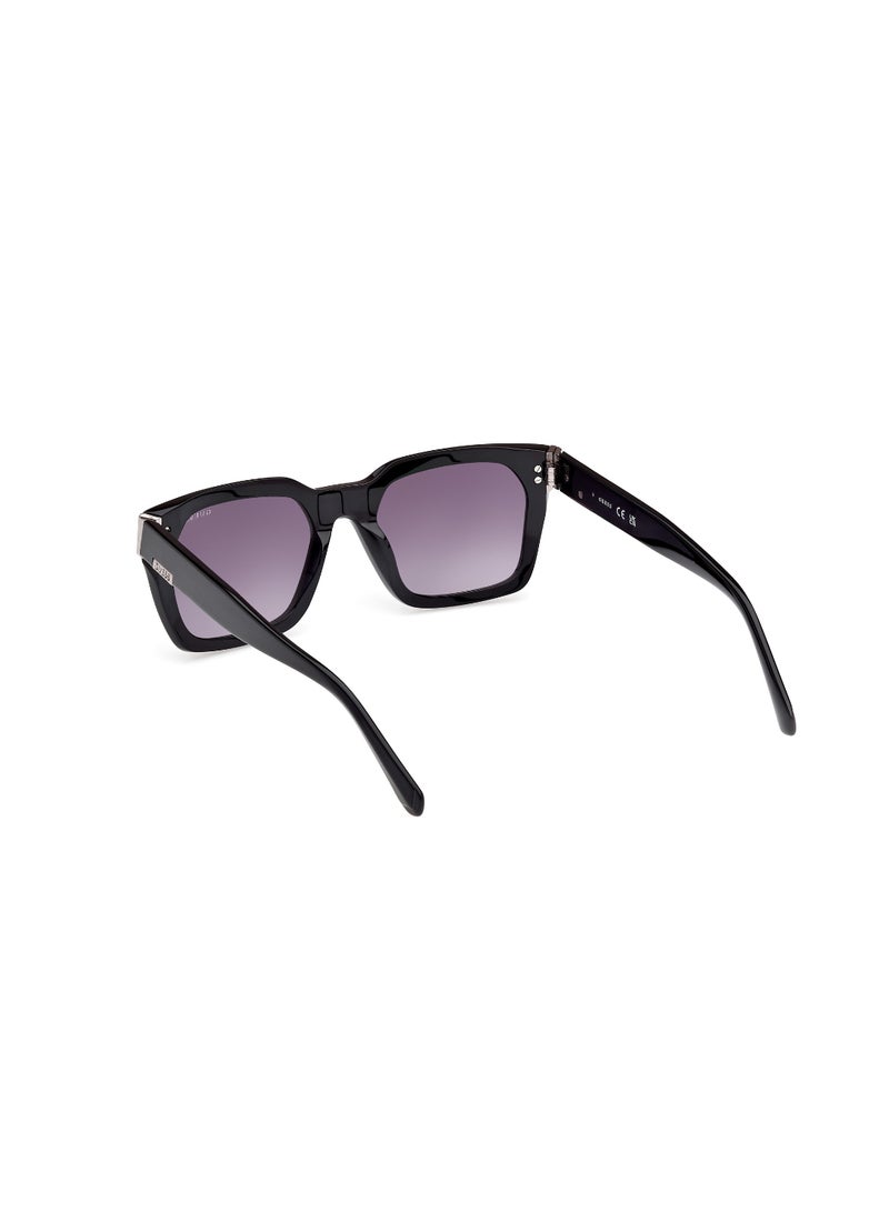 GUESS FULL RIM MALE SQUARE BLACK ACETATE SUNGLASSES - Image 3