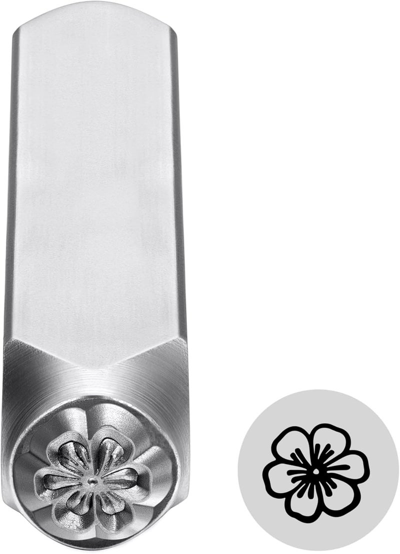 Yoption 6mm 1/4'' Flower Metal Stamp, Metal Punch Stamping Tool DIY Arts and Crafts Supplies for Stamping/Punching Jewelry, Clay, Leather, Wood - Image 1