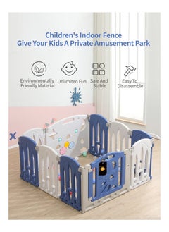 MAAS Portable Play Yard Folding Portable Compact Sturdy Durable Plastic Kids Safe Activity Center Safe Play Yard With Lock Gate 12pcs  - Image 4