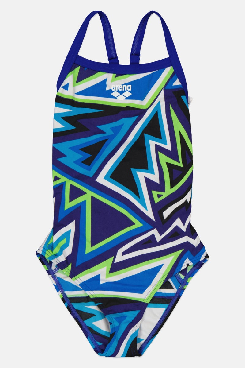 arena Women 1 Piece Allover Print Sleeveless Swimsuit, Multicolor - Image 2