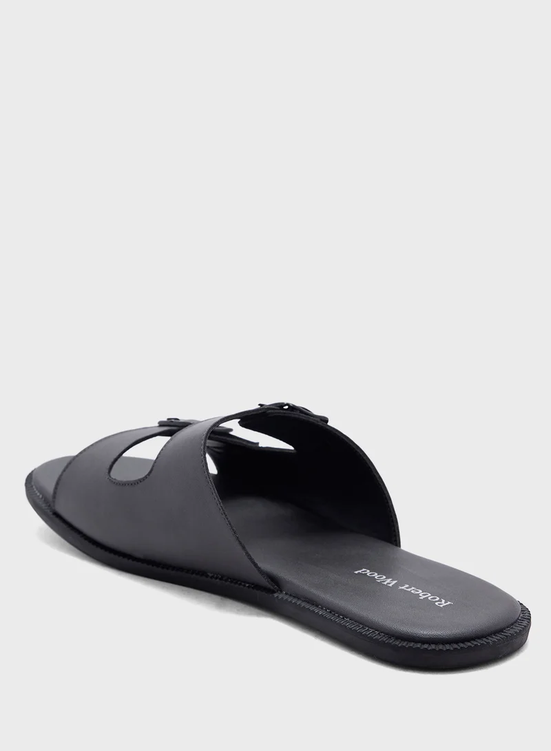 Robert Wood Dual Strap Buckle Fastning Casual Sandals