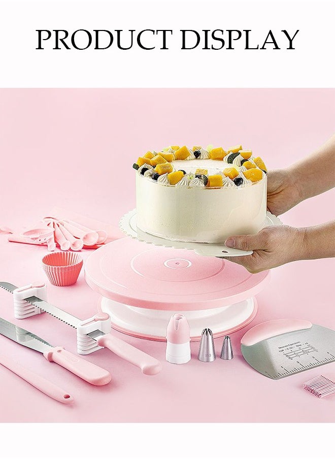 DUNISO 134 Pcs Cake Decoration Kit, Anti Slip Cake Turntable Set, Multifunctional Baking Tool, Sturdy And Durable And Heat-Resistant, Easy To Clean,Suitable For Cakes, Cookies, Pastries  - Image 3