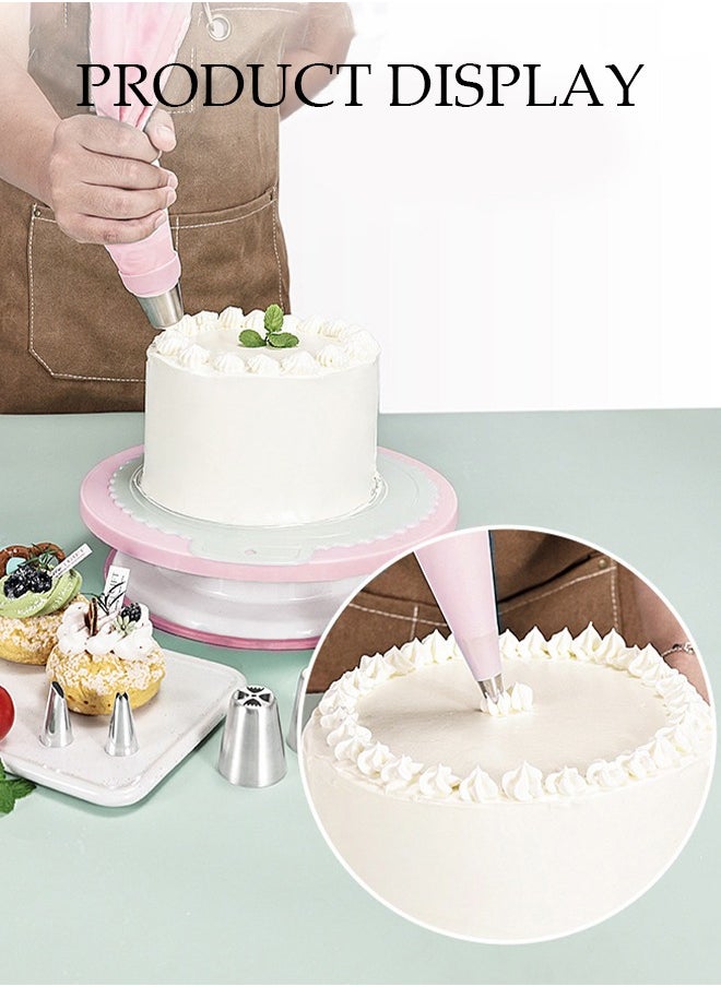 DUNISO 134 Pcs Cake Decoration Kit, Anti Slip Cake Turntable Set, Multifunctional Baking Tool, Sturdy And Durable And Heat-Resistant, Easy To Clean,Suitable For Cakes, Cookies, Pastries  - Image 4