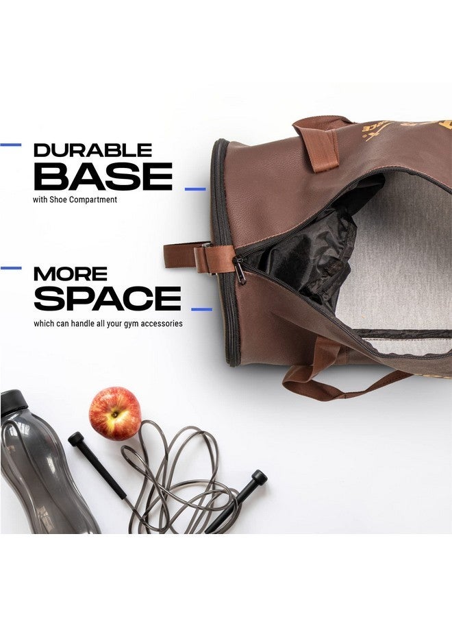 Vector X X-Force BFI Approved Gym Bag or Men and Women Carrying Gym Accessories/Adjustable Shoulder Bag for Men/Duffle Gym Bags for Men/Sports & Travel Bag/Sports Kit/Duffle Bags Travel (Brown) - Image 5